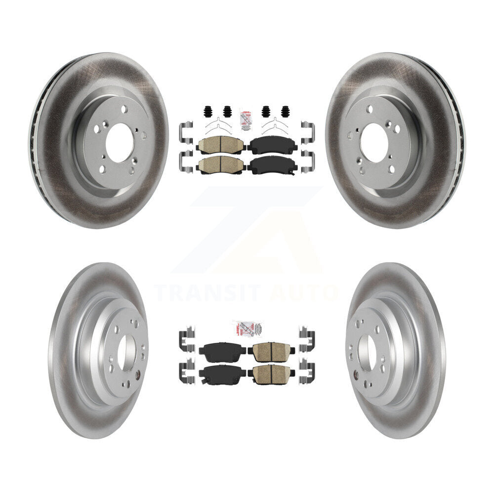 Kit de plaquettes en céramique avant et arrière et disques de frein à disque revêtus pour Acura TL 2009 – 2014