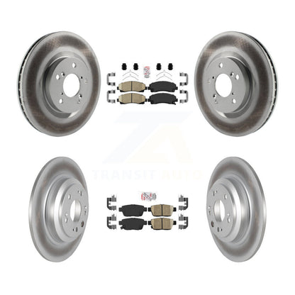 Kit de plaquettes en céramique avant et arrière et disques de frein à disque revêtus pour Acura TL 2009 – 2014