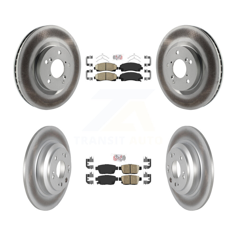 Kit de plaquettes en céramique avant et arrière et disques de frein à disque revêtus pour Acura TL 2009 – 2014