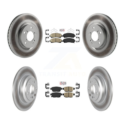 Kit de plaquettes en céramique avant et arrière et disques de frein à disque revêtus pour Acura TL 2009 – 2014
