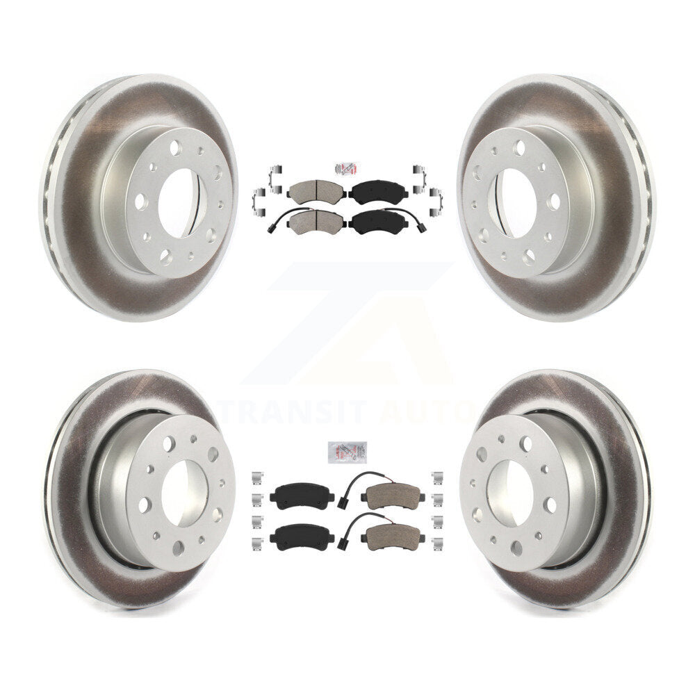 Kit de rotors de frein à revêtement de plaquettes semi-métalliques avant et arrière pour Ram ProMaster 2500 350