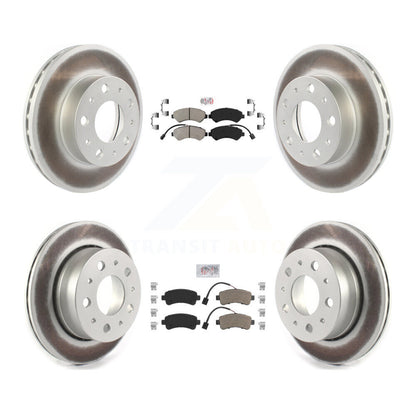 Kit de rotors de frein à revêtement de plaquettes semi-métalliques avant et arrière pour Ram ProMaster 2500 350