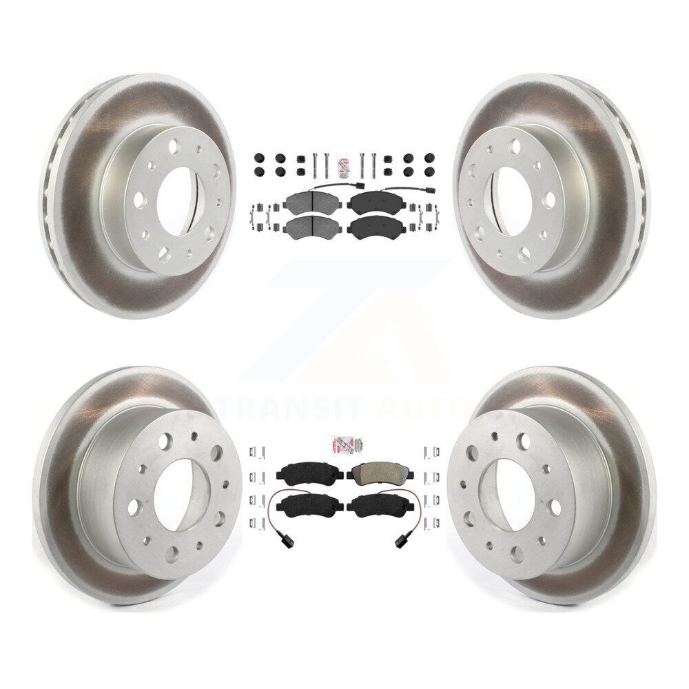 Kit de rotors de frein à revêtement de plaquettes semi-métalliques avant et arrière pour Ram ProMaster 2500 350