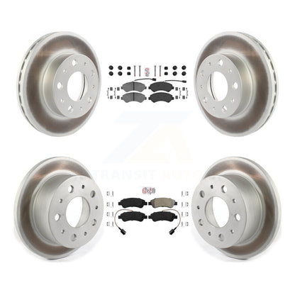 Kit de rotors de frein à revêtement de plaquettes semi-métalliques avant et arrière pour Ram ProMaster 2500 350