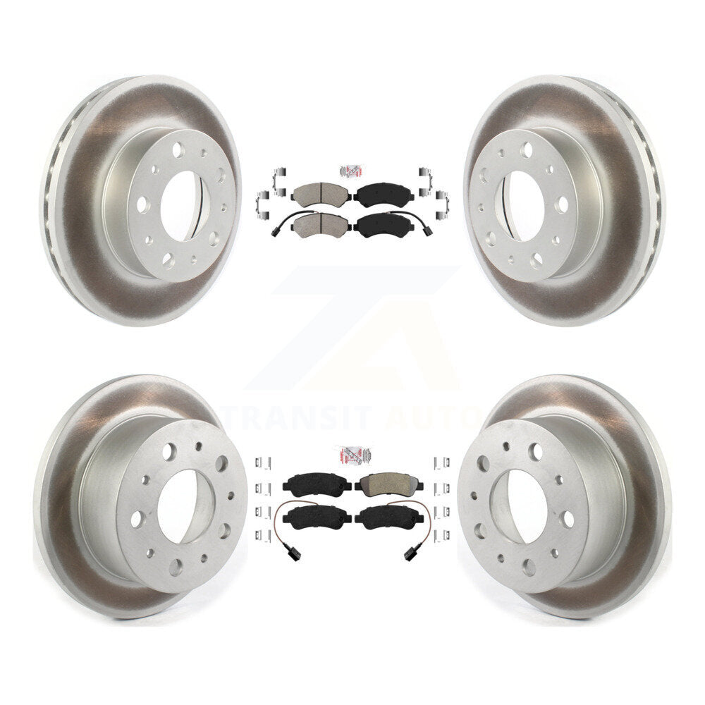 Kit de rotors de frein à revêtement de plaquettes semi-métalliques avant et arrière pour Ram ProMaster 2500 350
