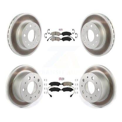 Kit de rotors de frein à revêtement de plaquettes semi-métalliques avant et arrière pour Ram ProMaster 2500 350