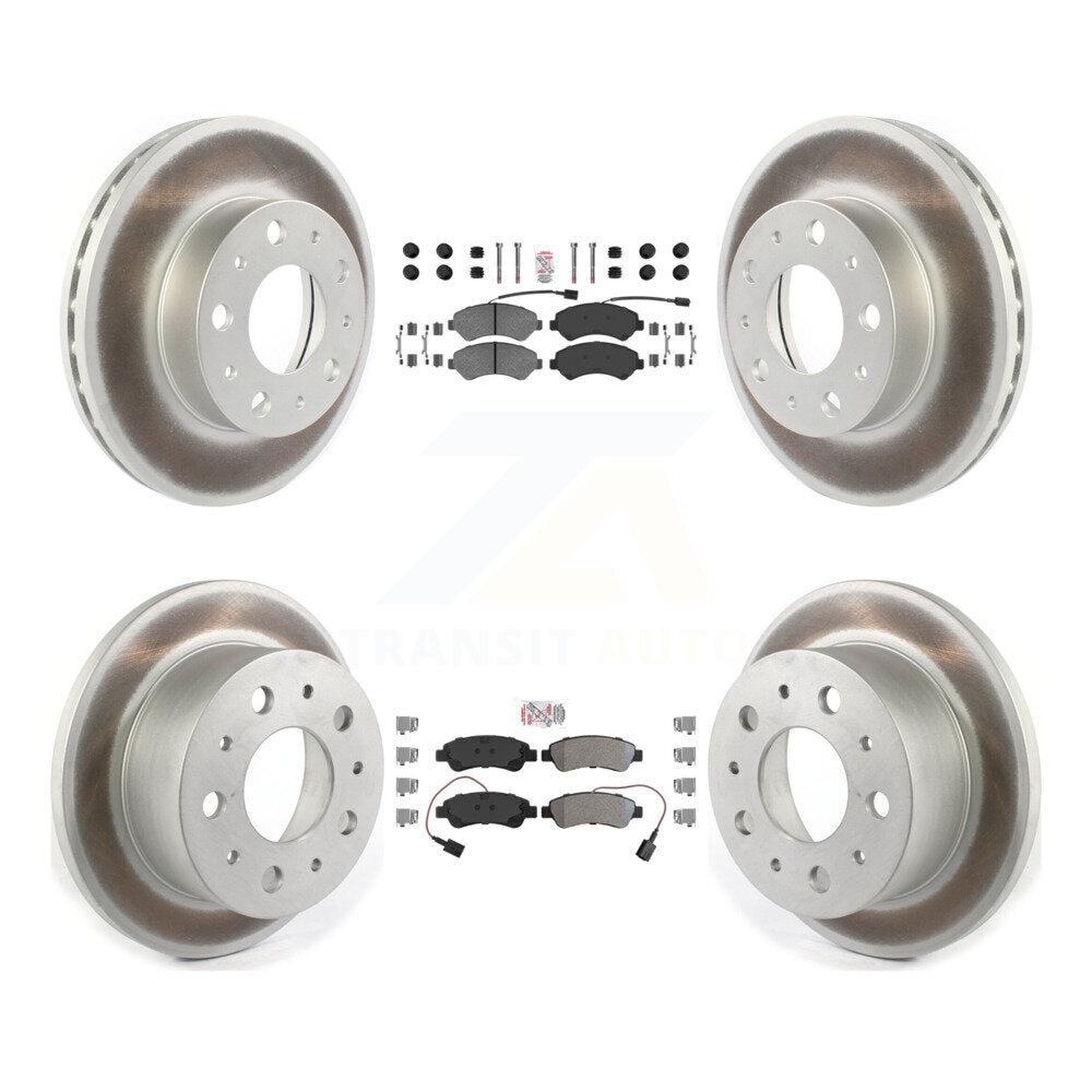Kit de rotors de frein à revêtement de plaquettes semi-métalliques avant et arrière pour Ram ProMaster 2500 350