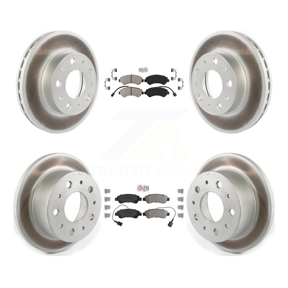 Kit de rotors de frein à revêtement de plaquettes semi-métalliques avant et arrière pour Ram ProMaster 2500 350