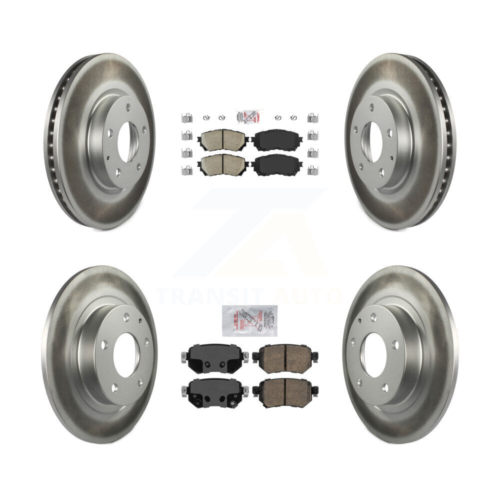 Kit de plaquettes en céramique avant et arrière et disques de frein à disque revêtus pour Mazda 6 2016 – 2018