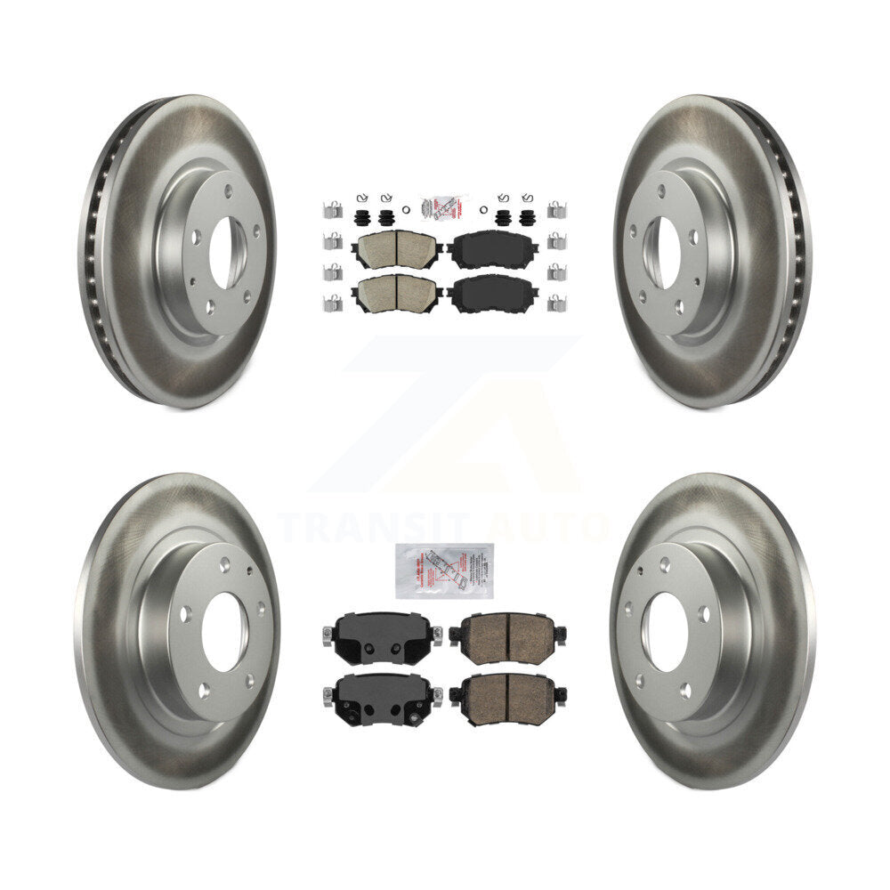 Kit de plaquettes en céramique avant et arrière et disques de frein à disque revêtus pour Mazda 6 2016 – 2018