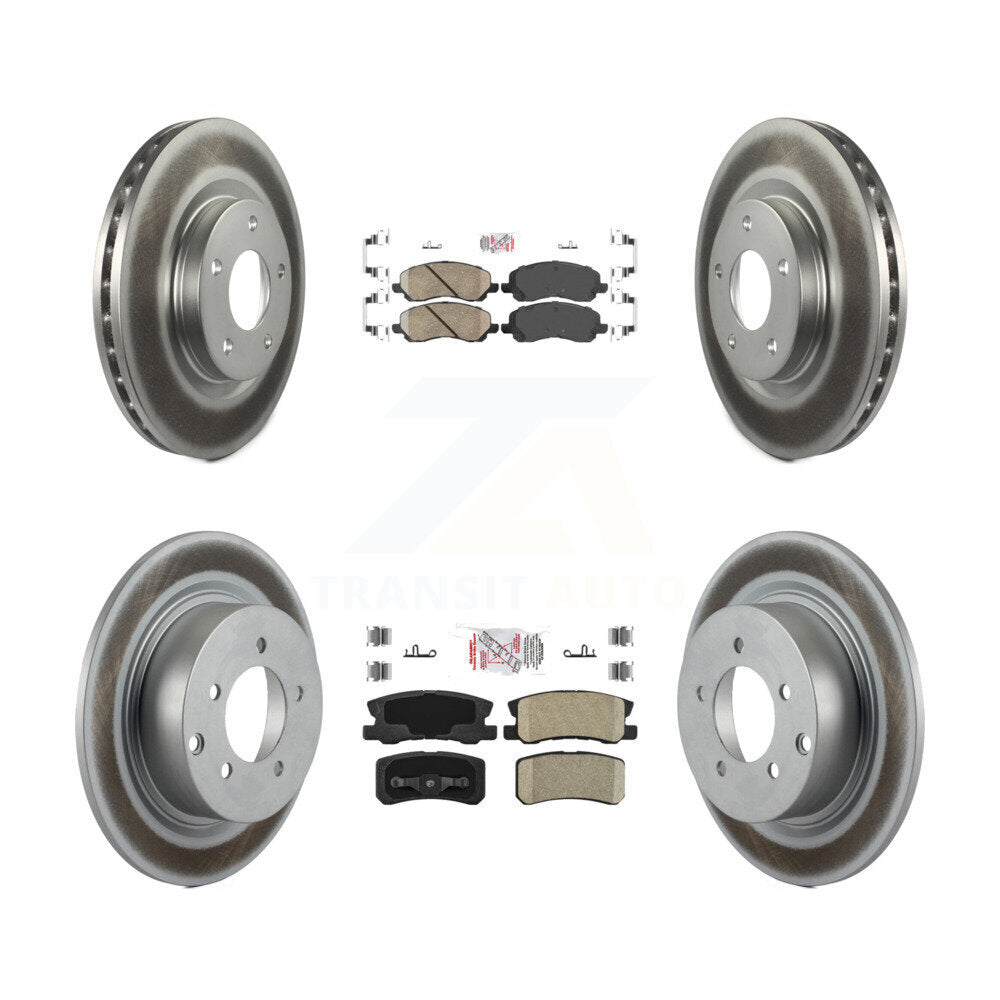 Kit de Rotor de frein enduit de plaquettes en céramique avant et arrière, pour Jeep Mitsubishi Patriot Lance