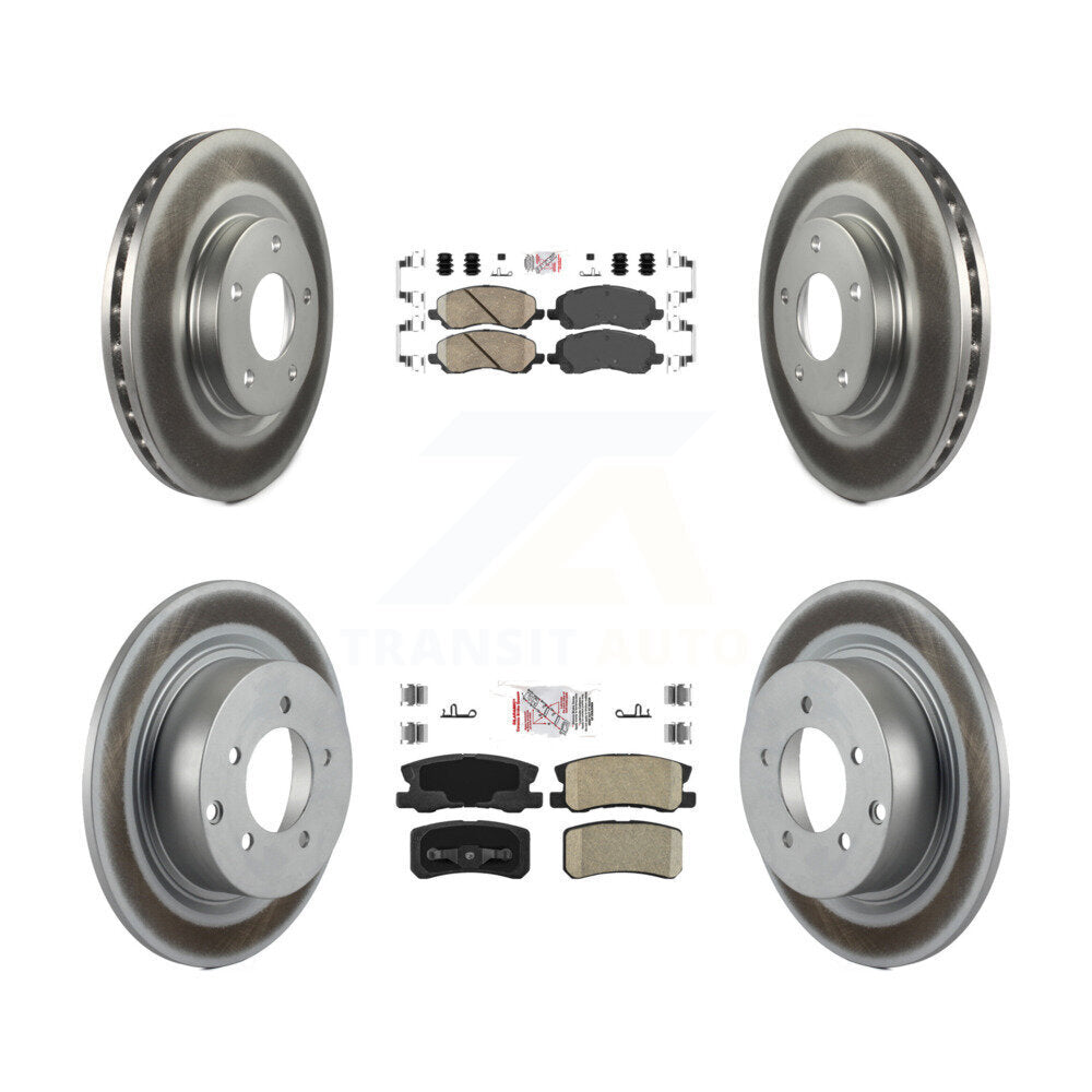 Kit de Rotor de frein enduit de plaquettes en céramique avant et arrière, pour Jeep Mitsubishi Patriot Lance