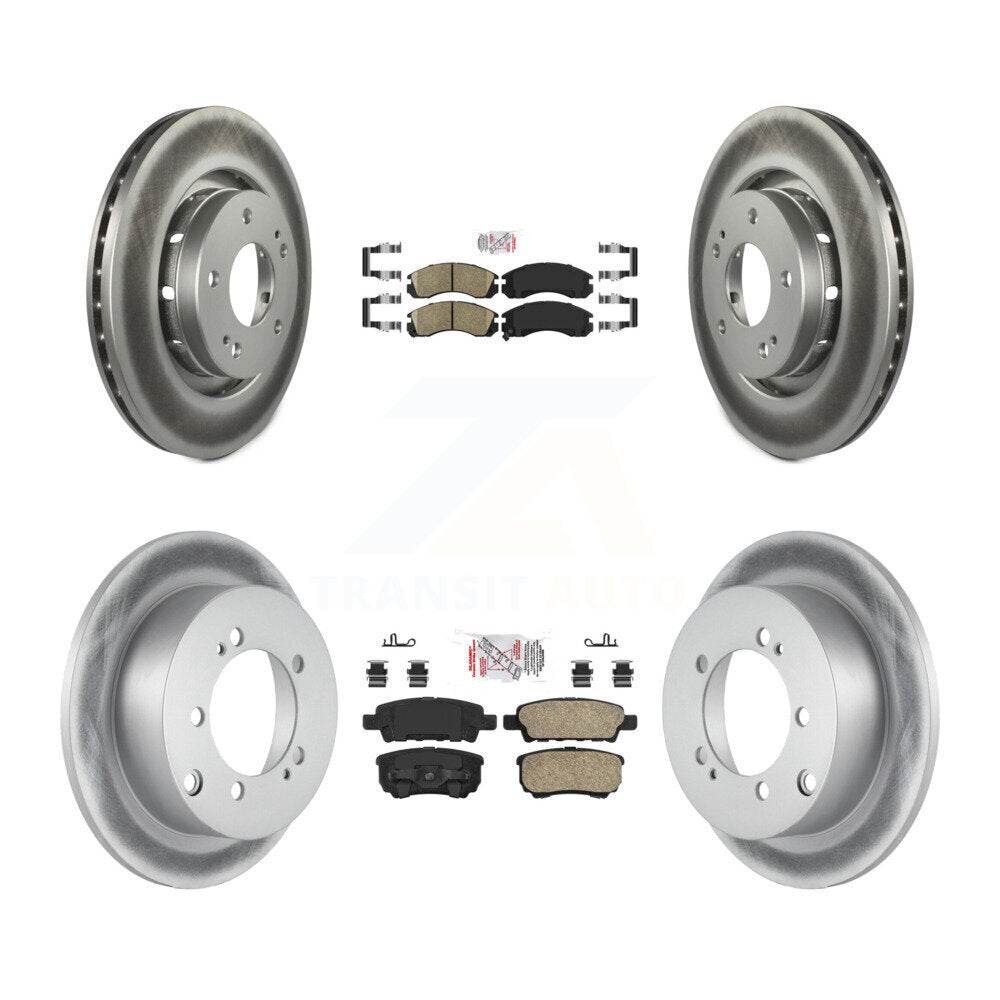 Kit de Rotor de frein enduit de plaquettes en céramique avant et arrière, pour Mitsubishi Outlande 2005 – 2006