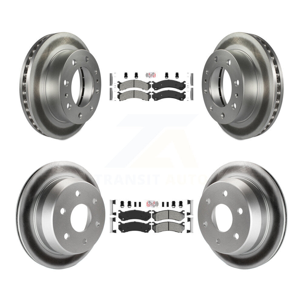 Kit de Rotor de frein avec revêtement de plaquettes semi-métalliques avant et arrière, pour Chevrolet Silverado 250
