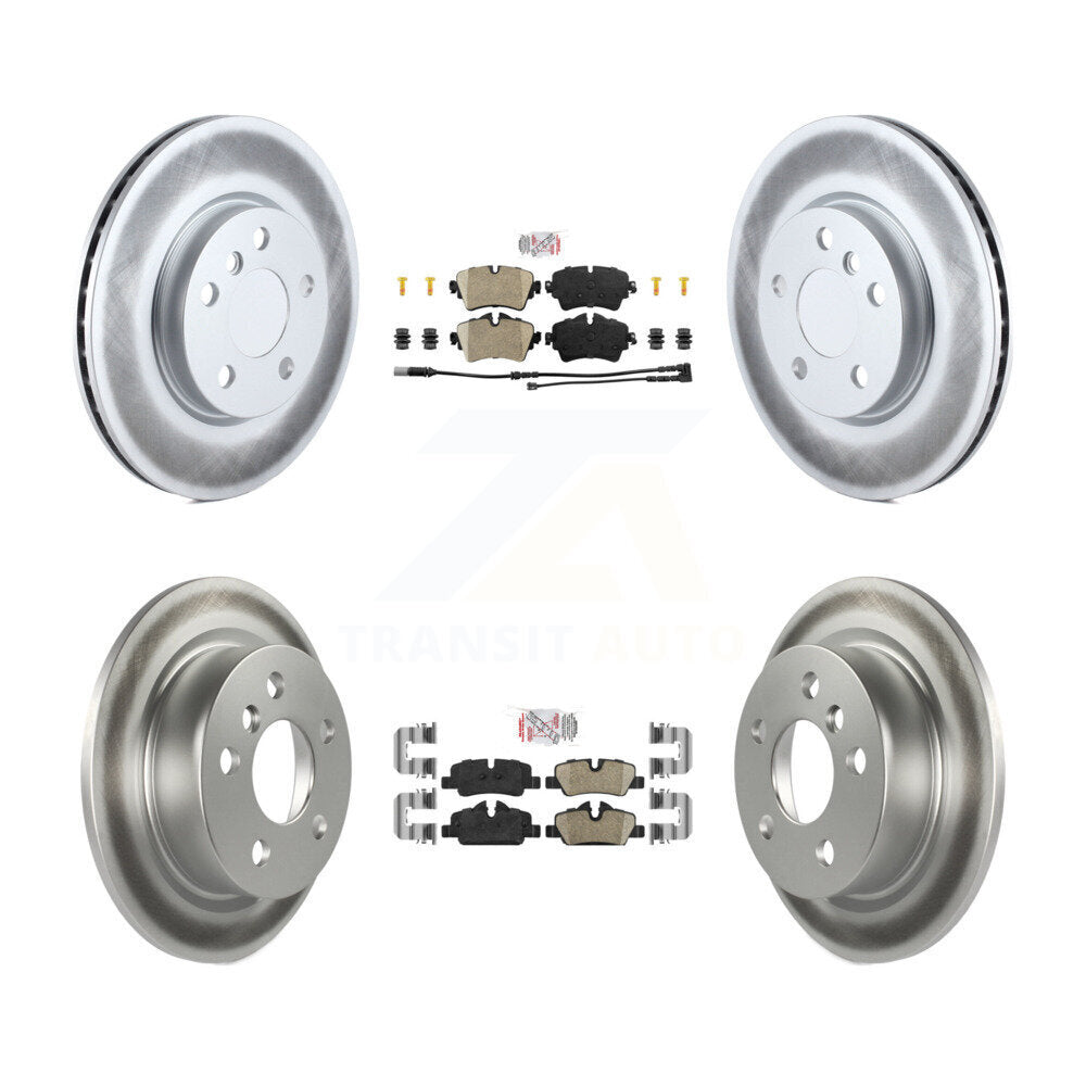 Kit de plaquettes en céramique avant et arrière et de rotors de frein à disque revêtus pour Mini Cooper