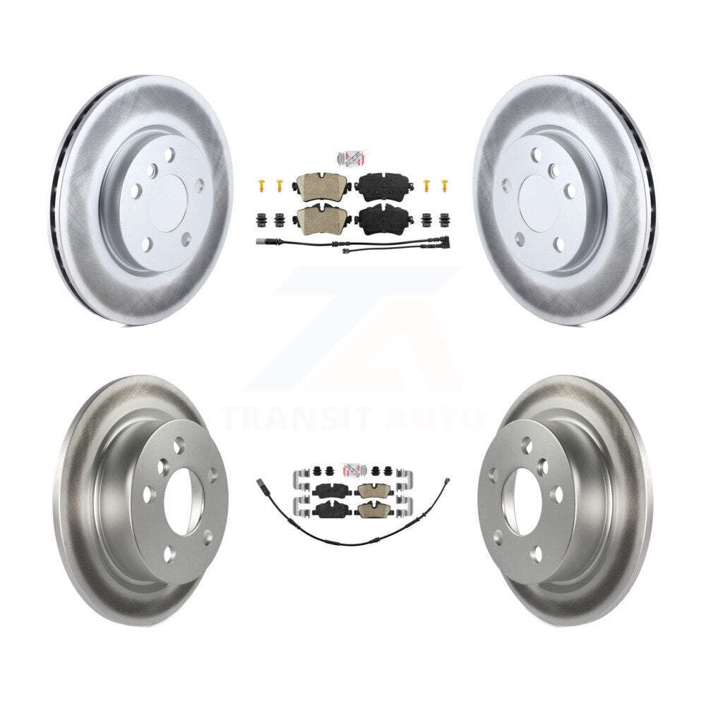 Kit de plaquettes en céramique avant et arrière et de rotors de frein à disque revêtus pour Mini Cooper