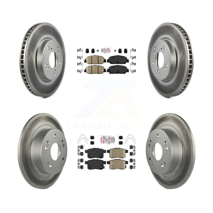 Kit de plaquettes en céramique avant et arrière et de rotors de frein à disque enduits pour Honda Accord