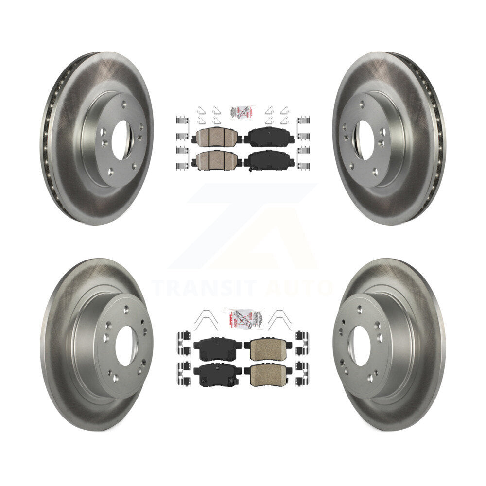 Kit de Rotor de frein à revêtement de plaquettes en céramique avant et arrière, pour Honda Accord LX-S 2016 avec 2.4