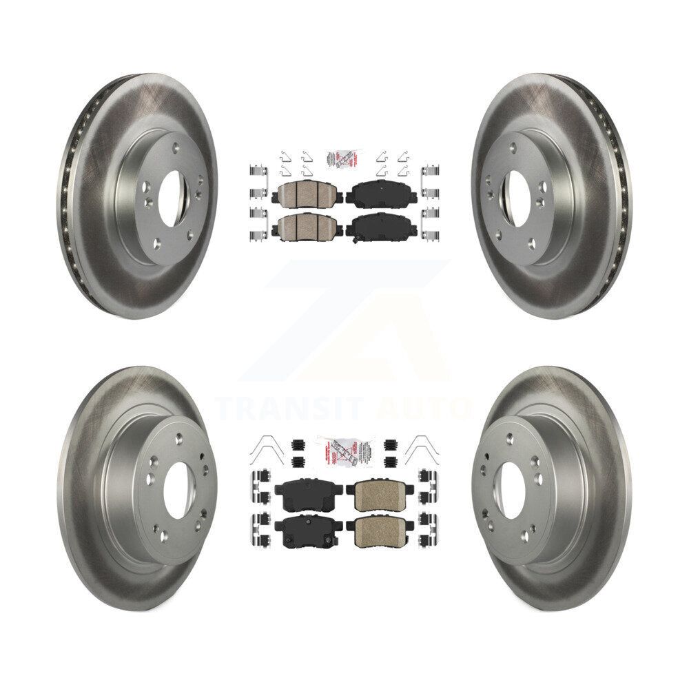 Kit de Rotor de frein à revêtement de plaquettes en céramique avant et arrière, pour Honda Accord LX-S 2016 avec 2.4