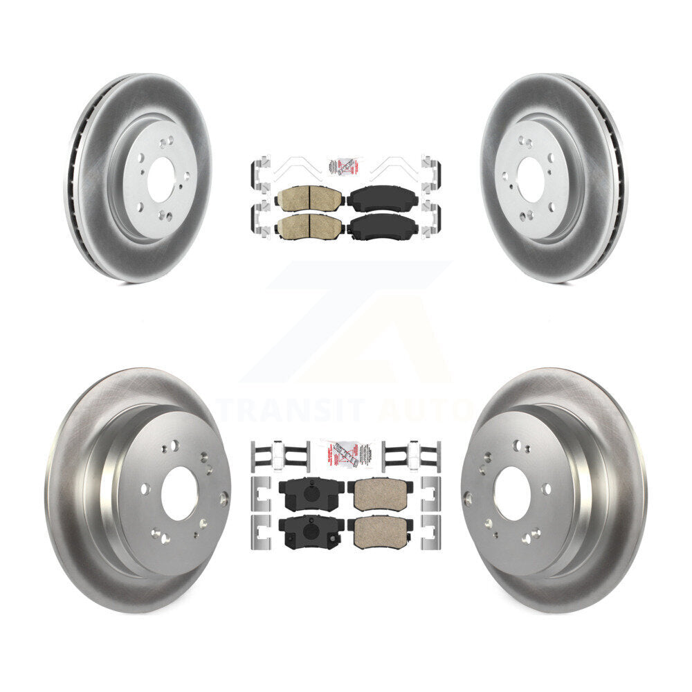 Kit de plaquettes en céramique avant et arrière et de rotors de frein à disque revêtus pour Acura RDX