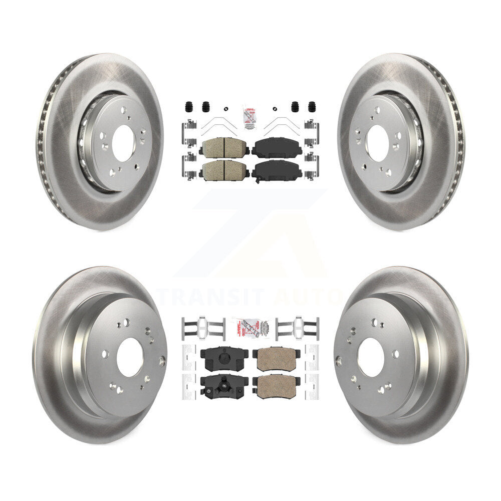 Kit de plaquettes en céramique avant et arrière et disques de frein à disque revêtus pour Acura RD 2013 – 2018