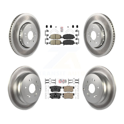 Kit de plaquettes en céramique avant et arrière et disques de frein à disque revêtus pour Acura RD 2013 – 2018