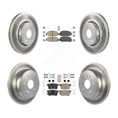 Kit de plaquettes en céramique avant et arrière et disques de frein à disque revêtus pour Acura RD 2013 – 2018