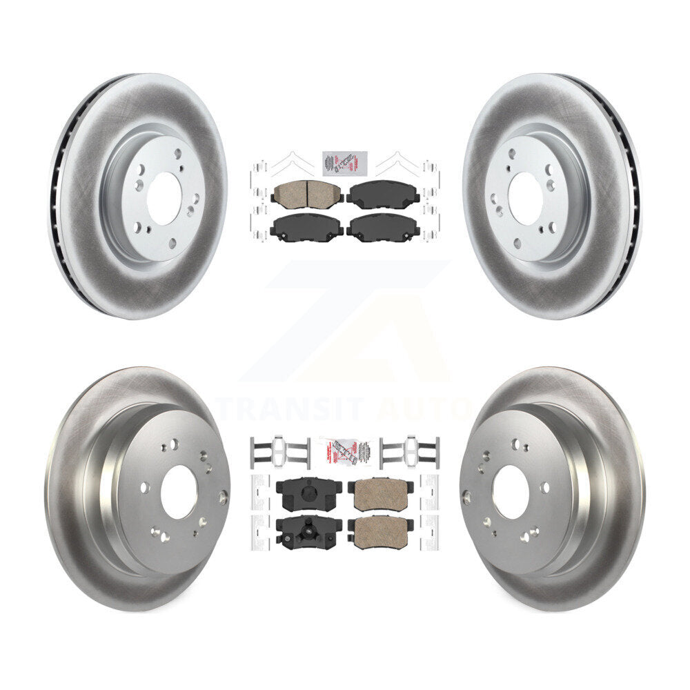 Kit de plaquettes de frein en céramique avant et arrière et disques de frein enduits pour Honda CR-2005 – 2006