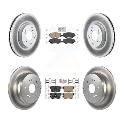 Kit de plaquettes de frein en céramique avant et arrière et disques de frein enduits pour Honda CR-2005 – 2006