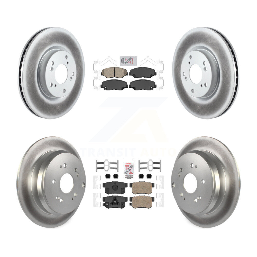 Kit de plaquettes de frein en céramique avant et arrière et disques de frein enduits pour Honda CR-2005 – 2006