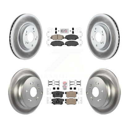 Kit de plaquettes de frein en céramique avant et arrière et disques de frein enduits pour Honda CR-2005 – 2006