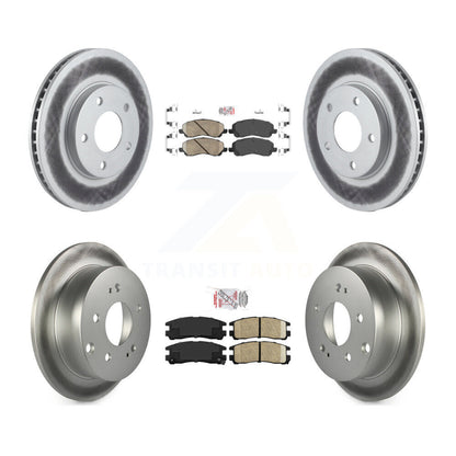 Kit de plaquettes en céramique avant et arrière et de rotors de frein à disque enduits pour Mitsubishi Galant