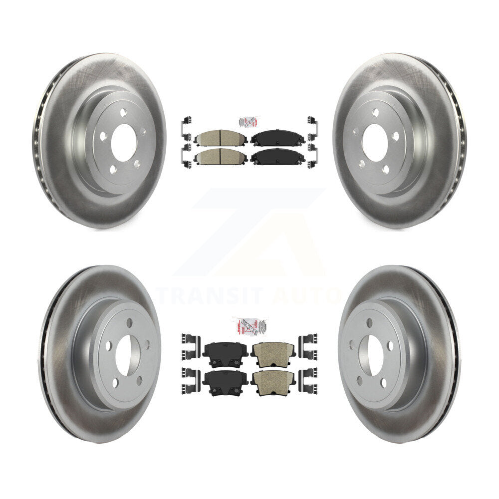 Kit de rotors de frein à disque, revêtement de coussinets en céramique avant et arrière, pour Dodge Charger Chrysler 30