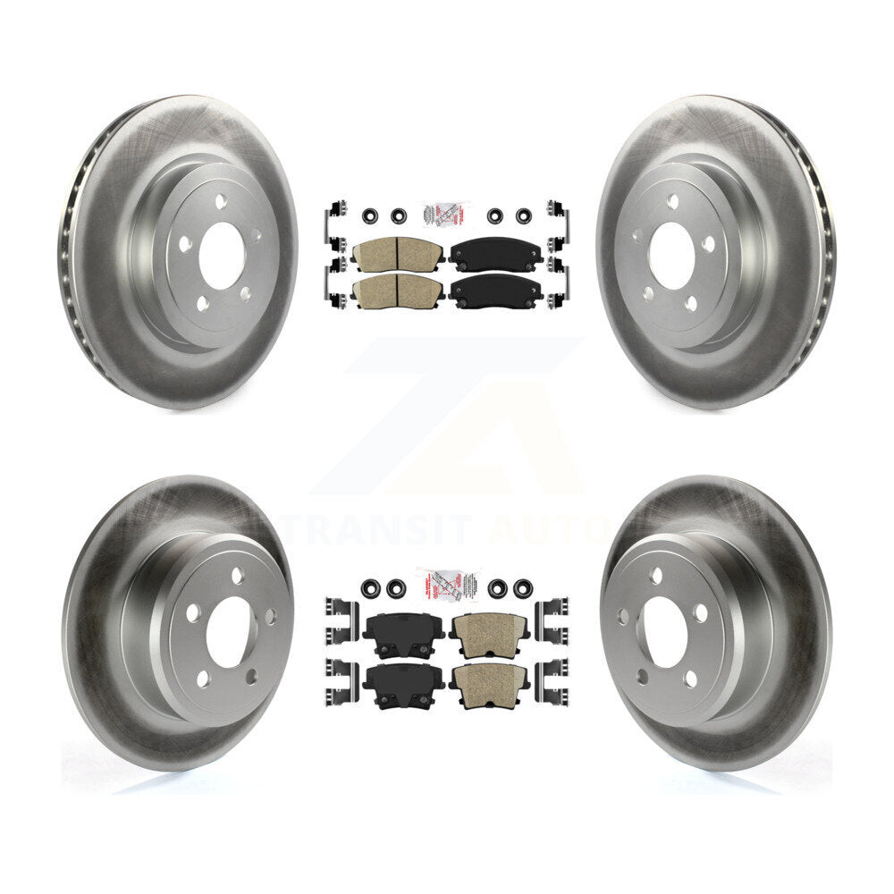 Kit de Rotor de frein à disque, revêtement de coussinets en céramique avant et arrière, pour Dodge Charger RWD avec 3.6