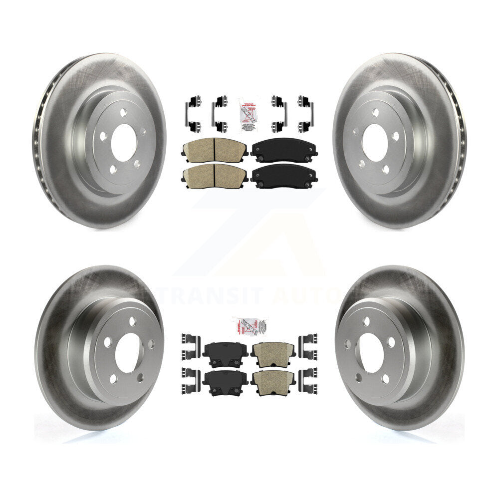 Kit de Rotor de frein à disque, revêtement de coussinets en céramique avant et arrière, pour Dodge Charger RWD avec 3.6