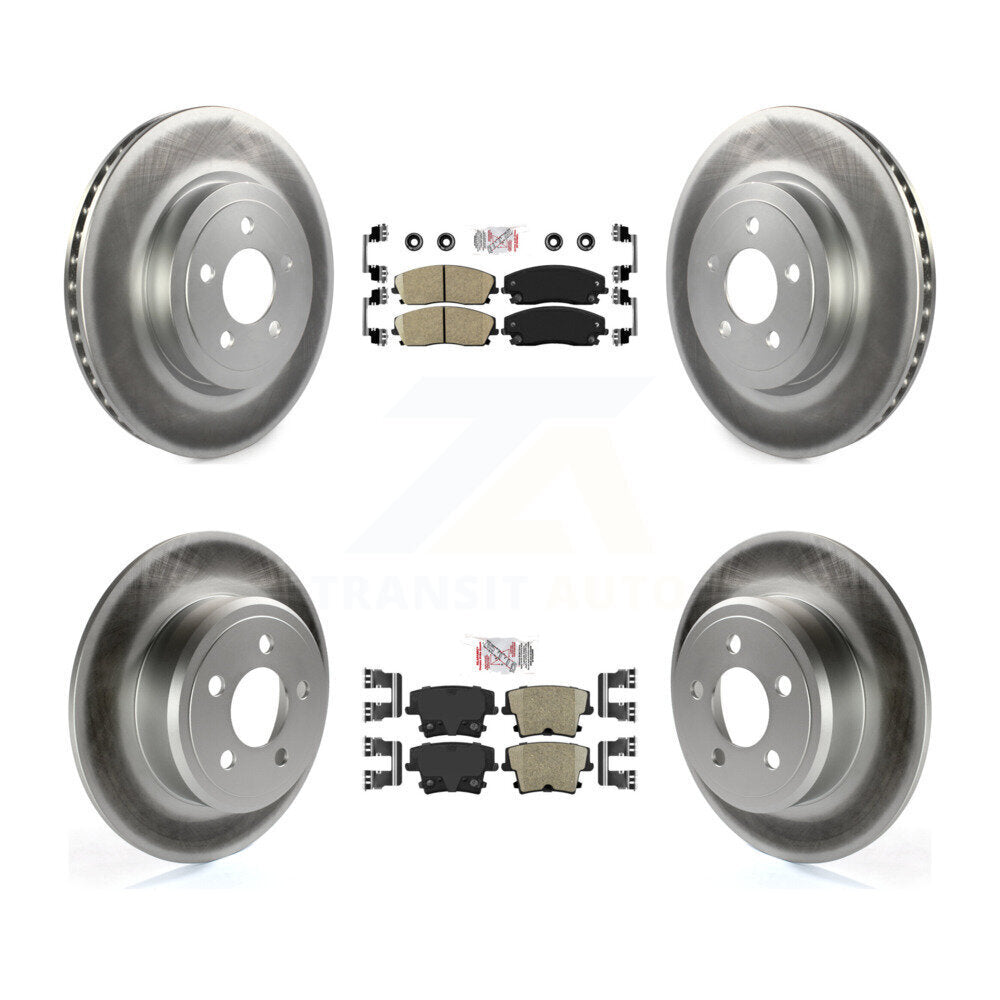 Kit de Rotor de frein à disque, revêtement de coussinets en céramique avant et arrière, pour Dodge Charger RWD avec 3.6