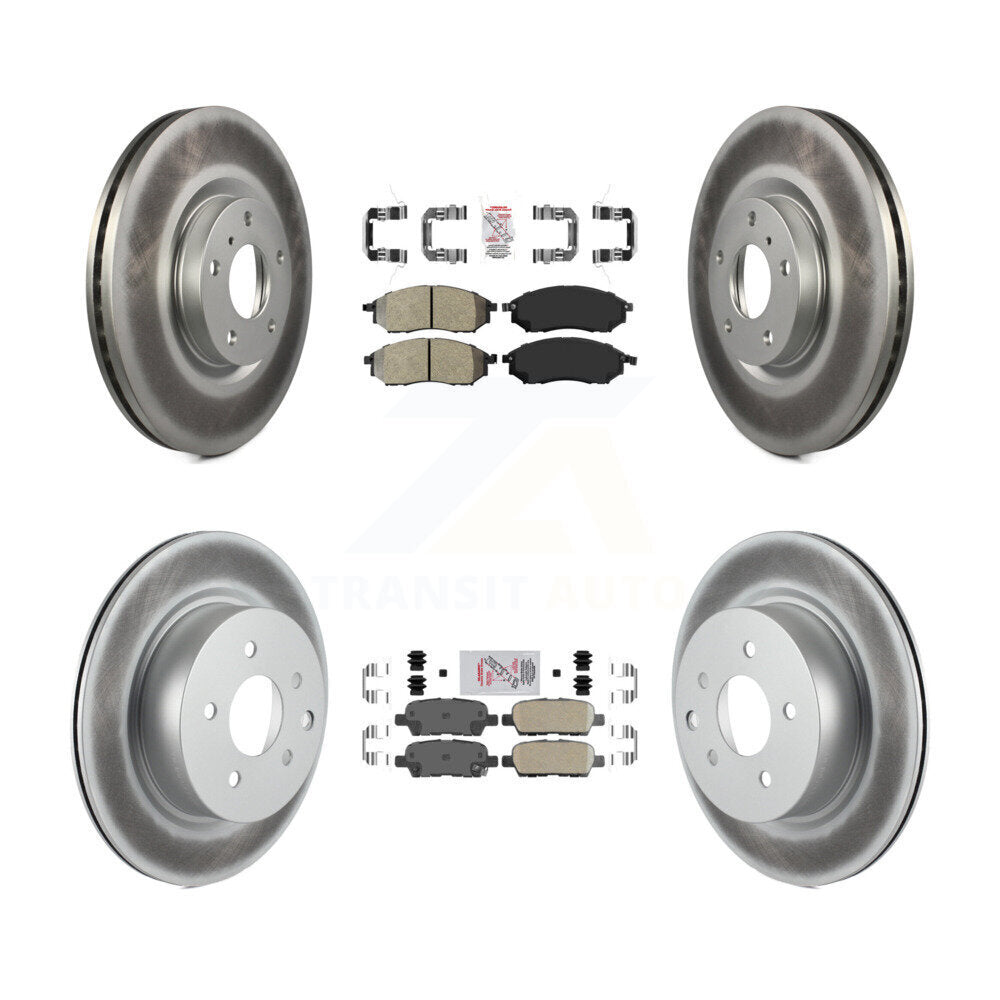 Kit de rotors de frein à revêtement en céramique, semi-métallique, avant et arrière, pour INFINITI G37 EX3