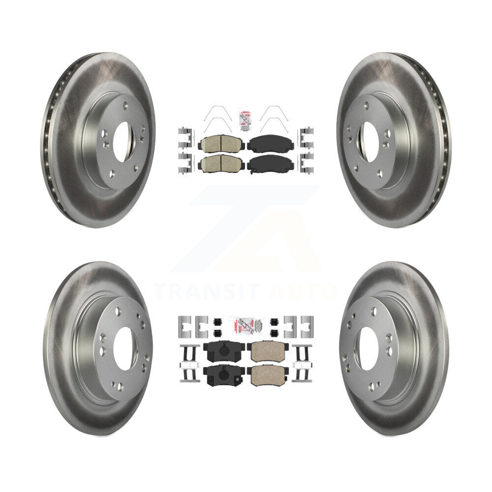 Kit de plaquettes en céramique avant et arrière et de rotors de frein à disque revêtus pour Acura CSX
