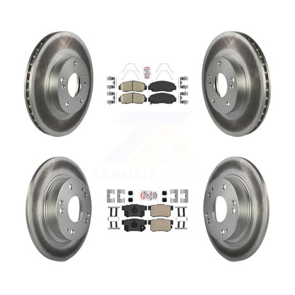 Kit de plaquettes en céramique avant et arrière et de rotors de frein à disque revêtus pour Acura CSX