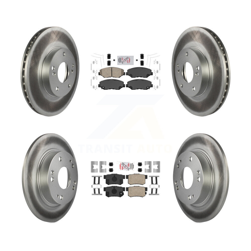 Kit de plaquettes en céramique avant et arrière et Rotors de frein à disque enduits pour Honda Civic
