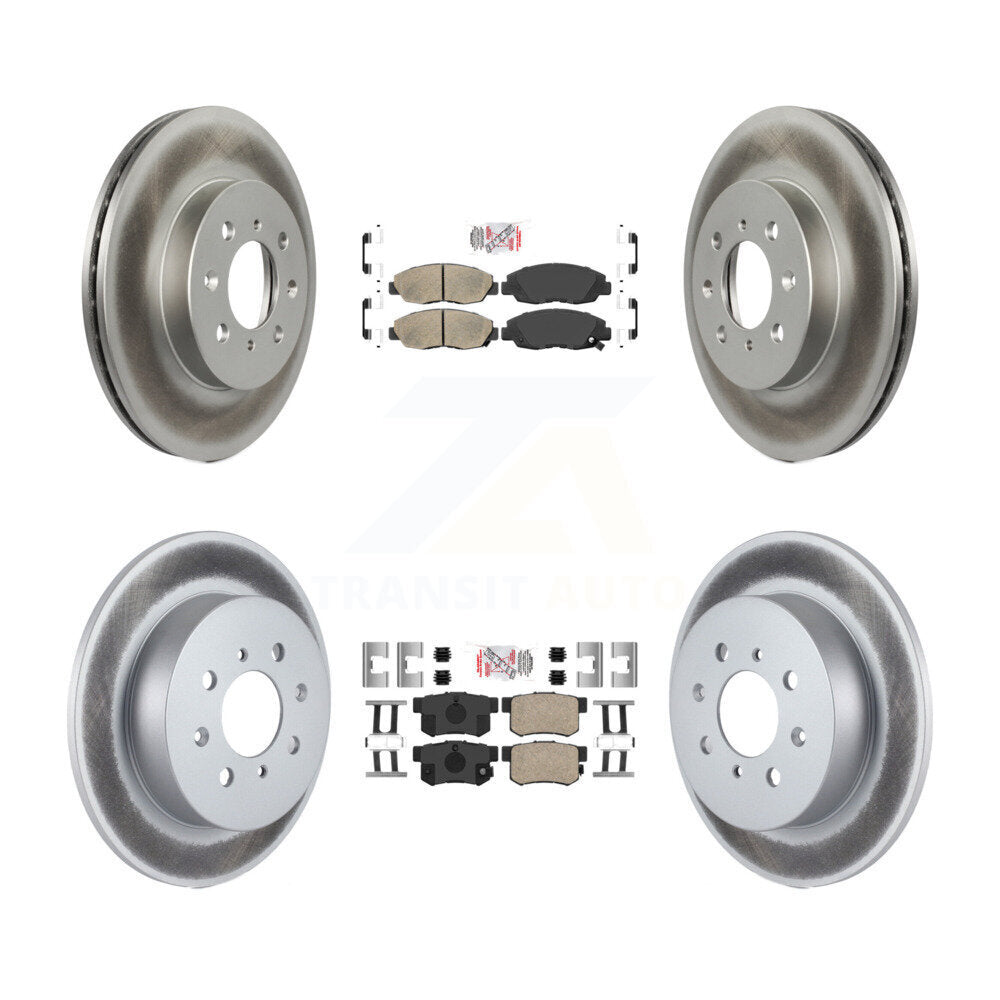 Kit de plaquettes de frein en céramique avant et arrière et disques de frein enduits, pour Honda Civic Acura E