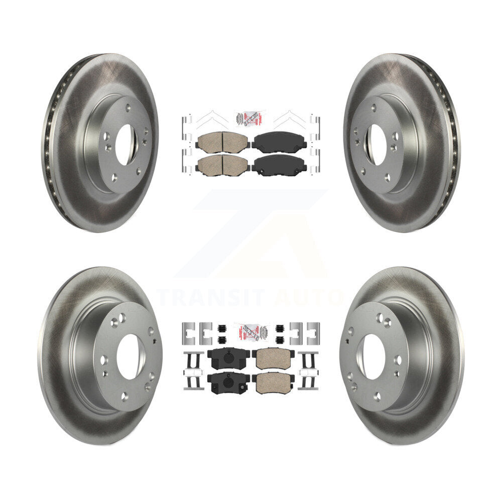 Kit de plaquettes en céramique avant et arrière et de rotors de frein à disque enduits pour Honda Accord