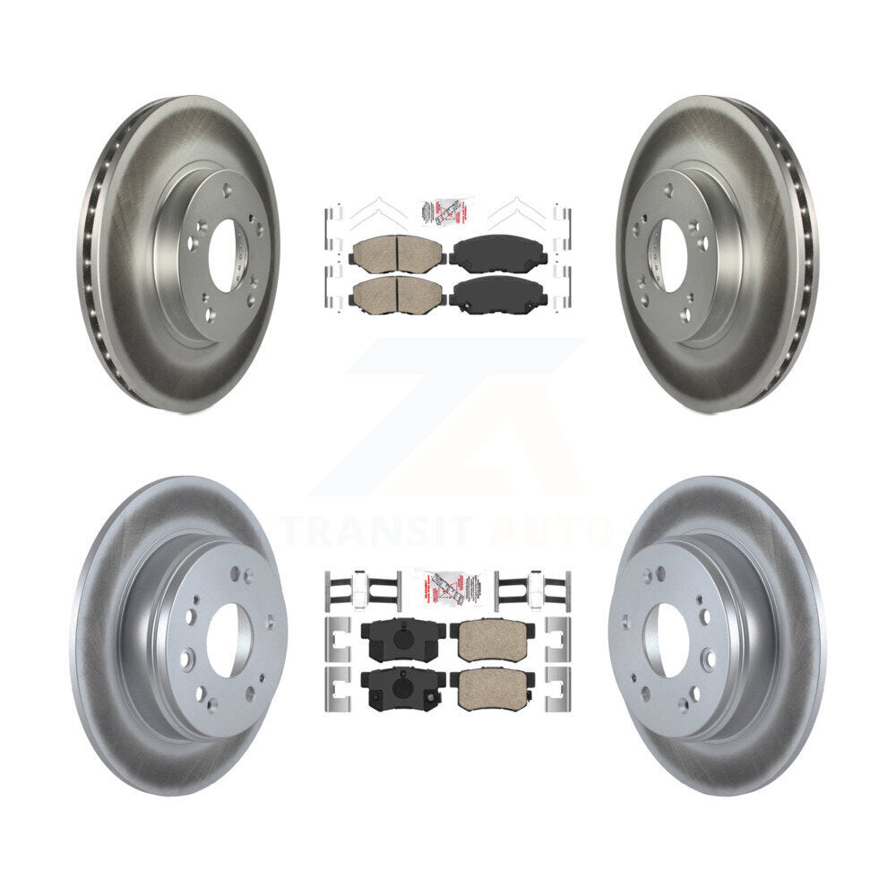 Kit de plaquettes en céramique avant et arrière et disques de frein à disque revêtus pour Honda CR-2002 – 2004