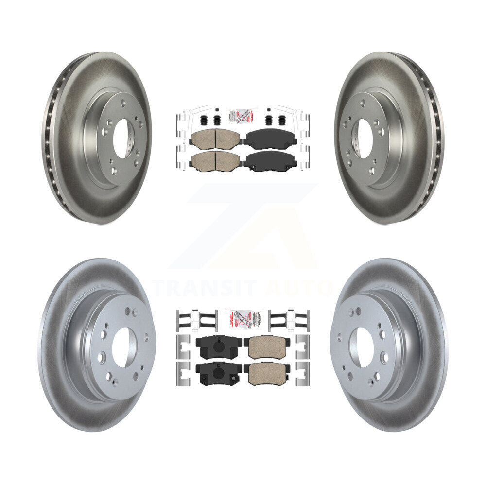 Kit de plaquettes en céramique avant et arrière et disques de frein à disque revêtus pour Honda CR-2002 – 2004