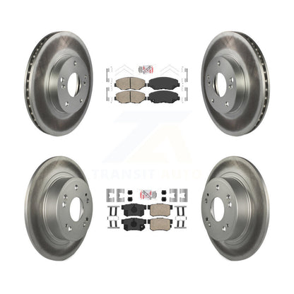 Kit de plaquettes en céramique avant et arrière et de rotors de frein à disque enduits pour Honda Accord