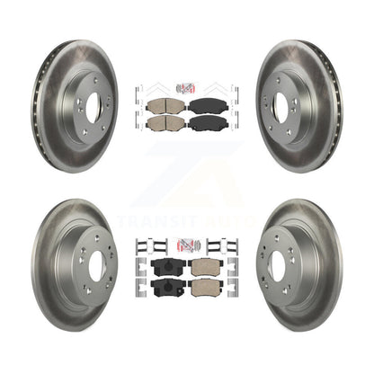 Kit de plaquettes en céramique avant et arrière et de rotors de frein à disque enduits pour Honda Accord