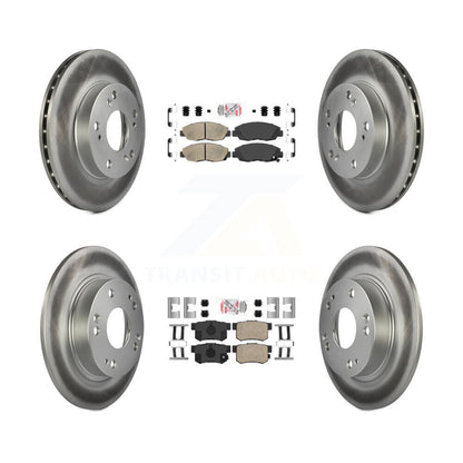 Kit de plaquettes en céramique avant et arrière et Rotors de frein à disque enduits pour Honda Civic