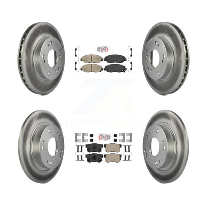 Kit de plaquettes en céramique avant et arrière et Rotors de frein à disque enduits pour Honda Civic