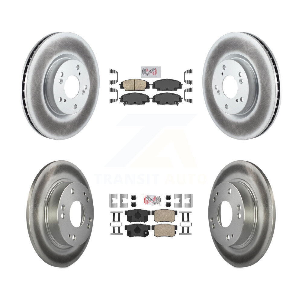 Kit de plaquettes en céramique avant et arrière et Rotor de frein à disque revêtu, pour Honda Civic Acura CS