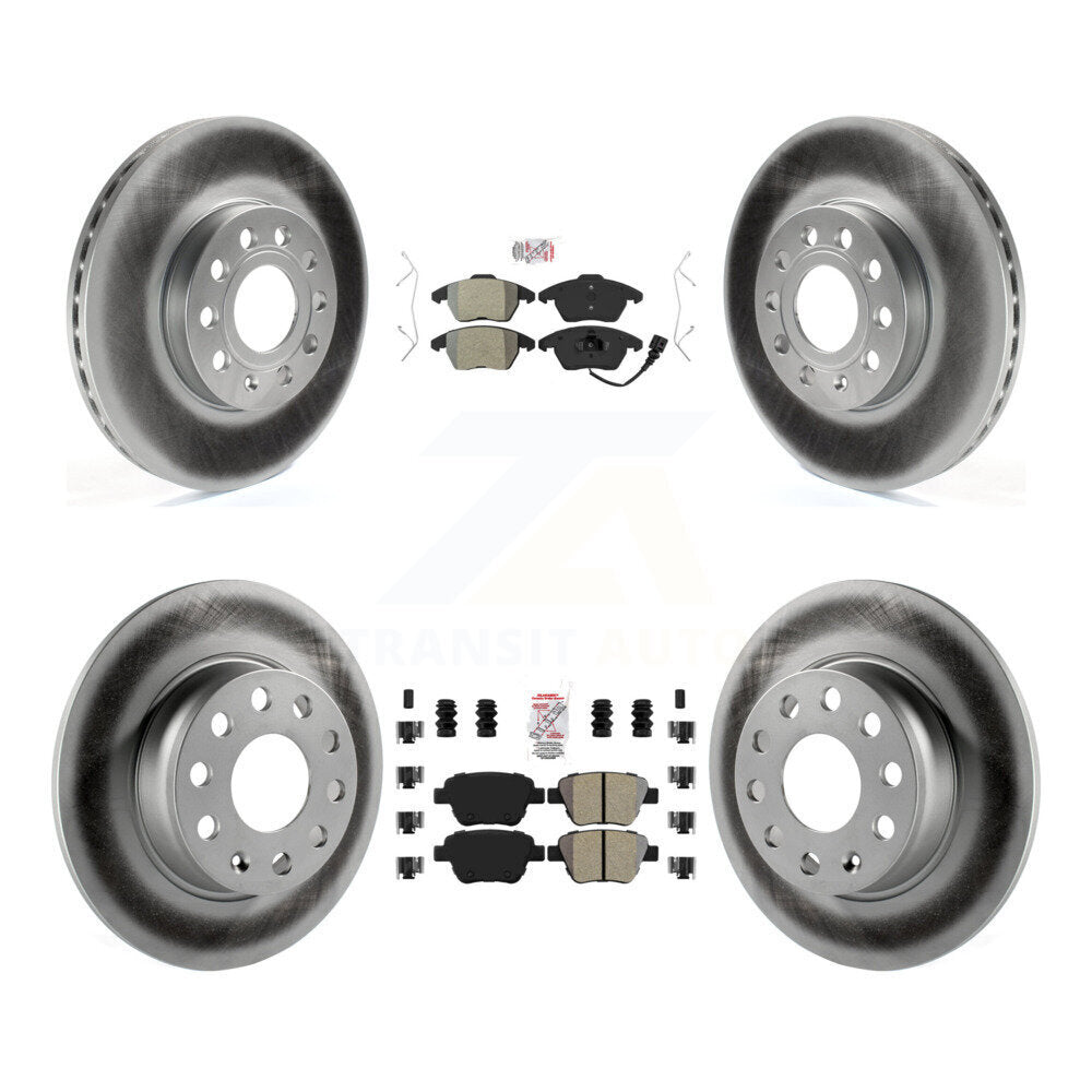 Kit de plaquettes semi-métalliques avant et arrière et Rotor de frein à disque revêtu pour Volkswagen Beetl